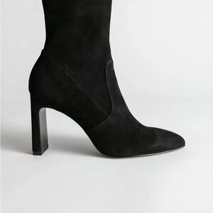 &Other stories black suede sock boots Size 6.5